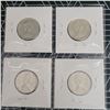 Image 6 : 4 Canadian Silver Quarters 1967
