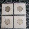 Image 6 : 4 Canadian Silver Quarters 1964