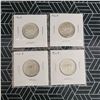 Image 1 : 4 Canadian Silver Quarters 1967