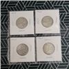 Image 1 : 4 Canadian Silver Quarters 1964