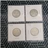 Image 1 : 4 Canadian Silver Quarters 1964