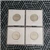 Image 1 : 4 Canadian Silver Quarters 1967