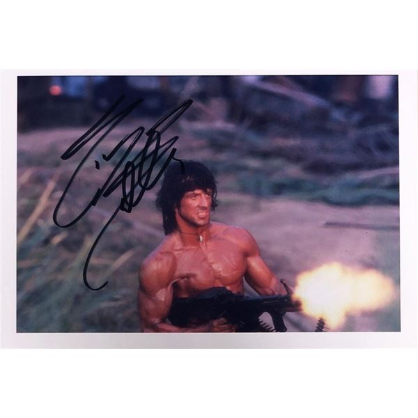 Rambo Sylvester Stallone facsimile signed movie photo