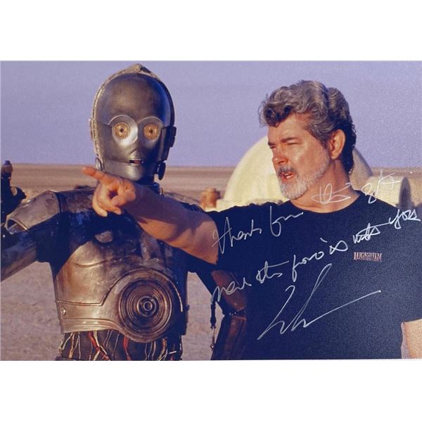 Star Wars George Lucas facsimile signed  photo