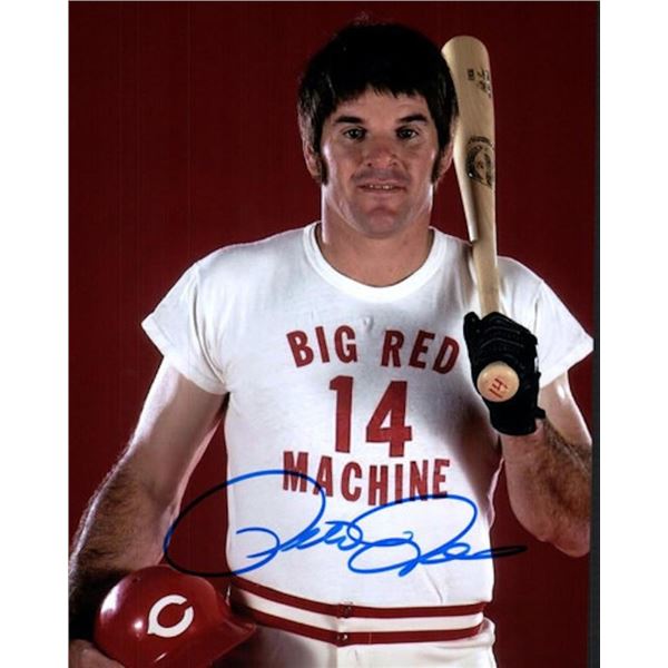 Pete Rose facsimile signed photo