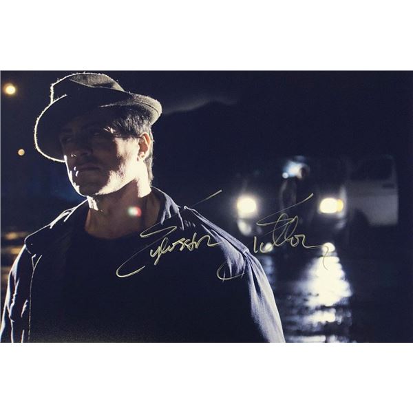Sylvester Stallone facsimile signed movie photo