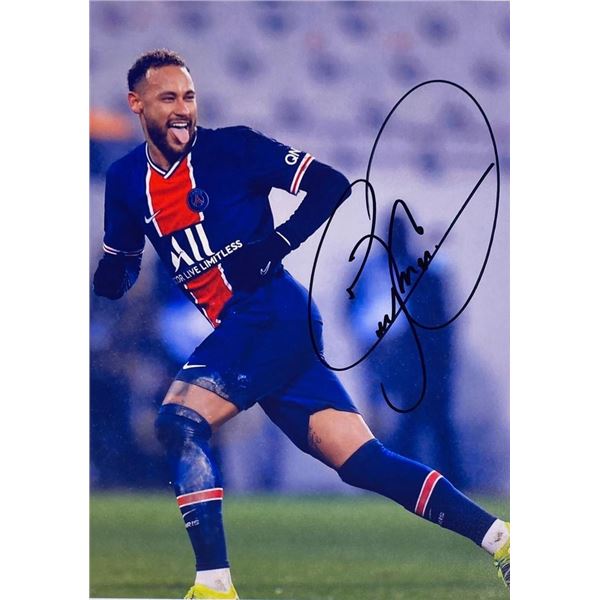 Paris Saint-Germain Neymar facsimile signed photo