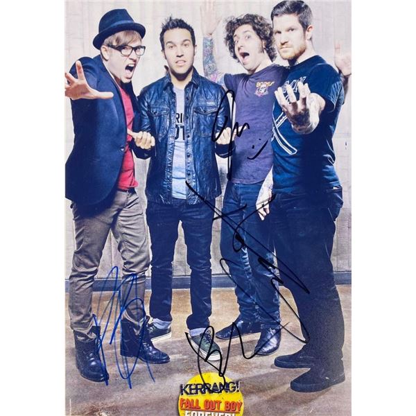 Fall Out Boy band facsimile signed  photo