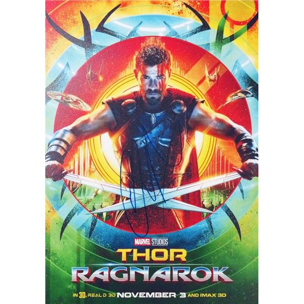 Thor: Ragnarok Chris Hemsworth facsimile signed movie photo