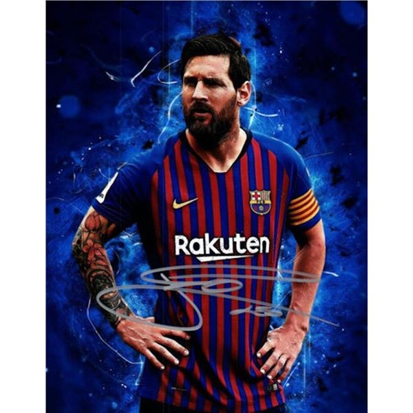 FC Barcelona Lionel Messi facsimile signed photo