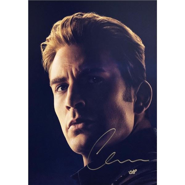 Chris Evans facsimile signed photo