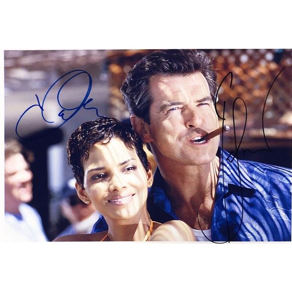 Die Another Day Halle Berry and Pierce Brosnan facsimile signed  movie photo
