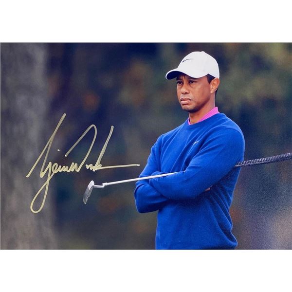 PGA Champ Tiger Woods facsimile signed  photo