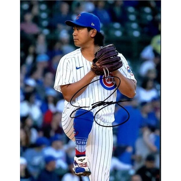 Chicago Cubs Shota Imanaga facsimile signed photo
