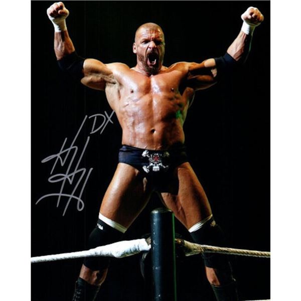 Professional wrestler Triple H facsimile signed photo