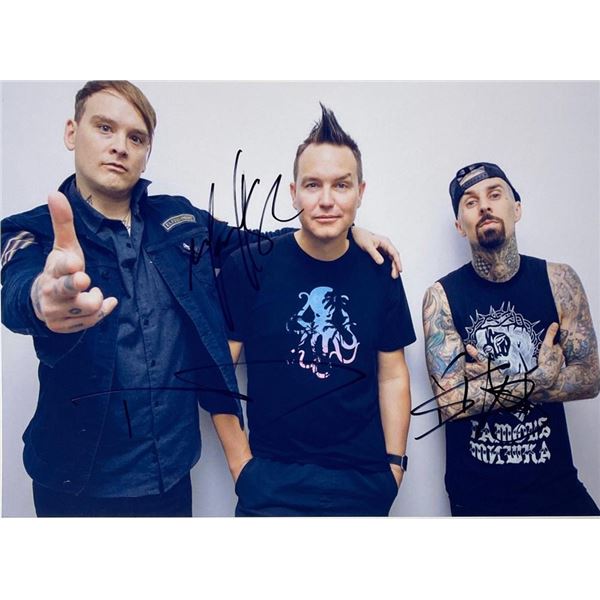 Blink-182 band facsimile signed  photo