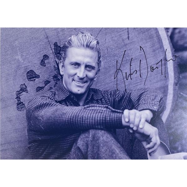 Kirk Douglas facsimile signed  photo
