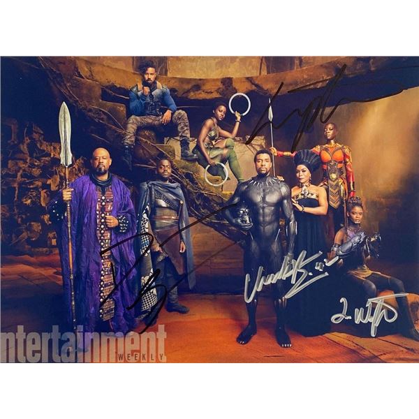Black Panther cast facsimile signed photo