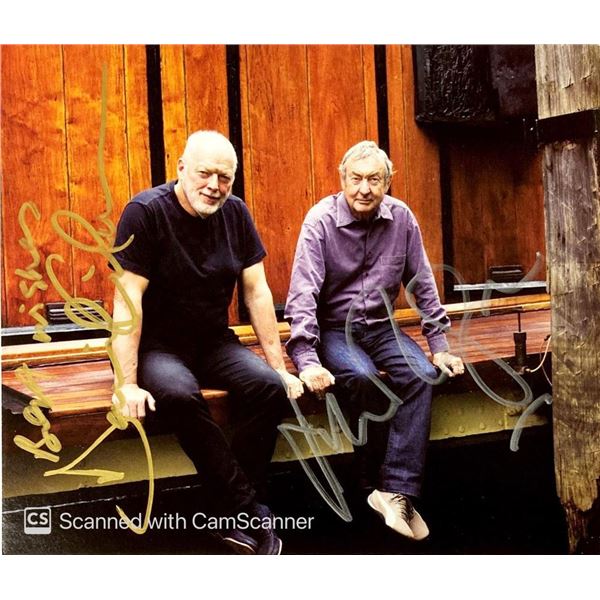 Pink Floyd David Gilmour and Nick Mason facsimile signed  photo