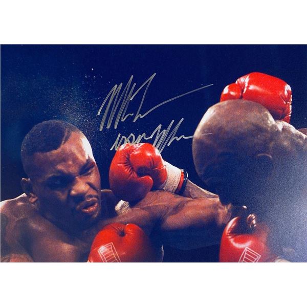 Mike Tyson, Evander Holyfield facsimile signed  photo
