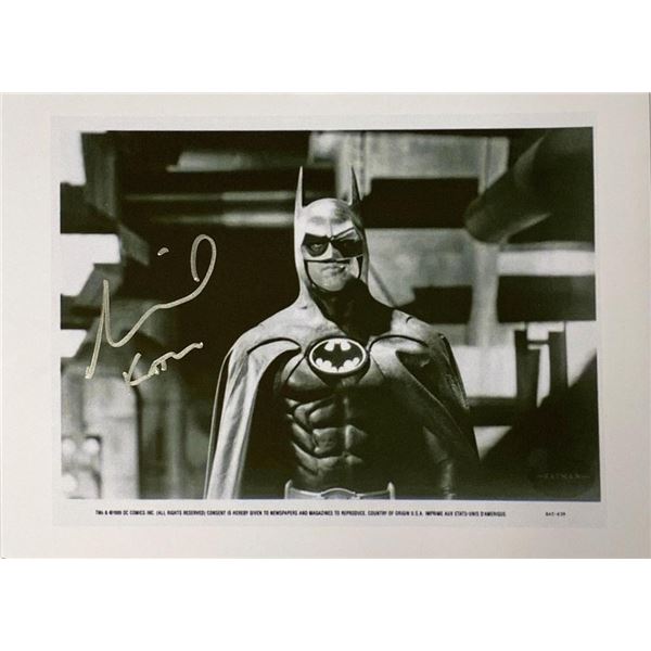 Batman Michael Keaton facsimile signed  movie photo