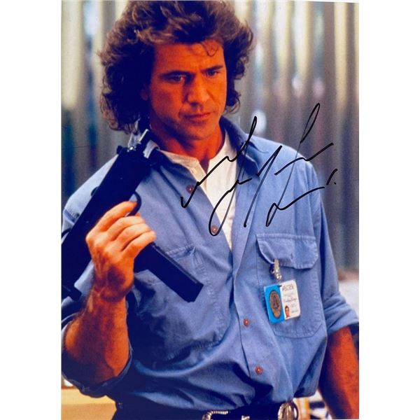 Lethal Weapon Mel Gibson facsimile signed movie photo