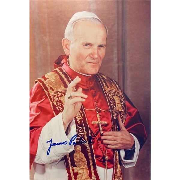 Pope John Paul II facsimile signed photo