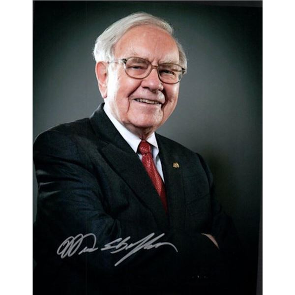 Warren Buffett facsimile signed photo