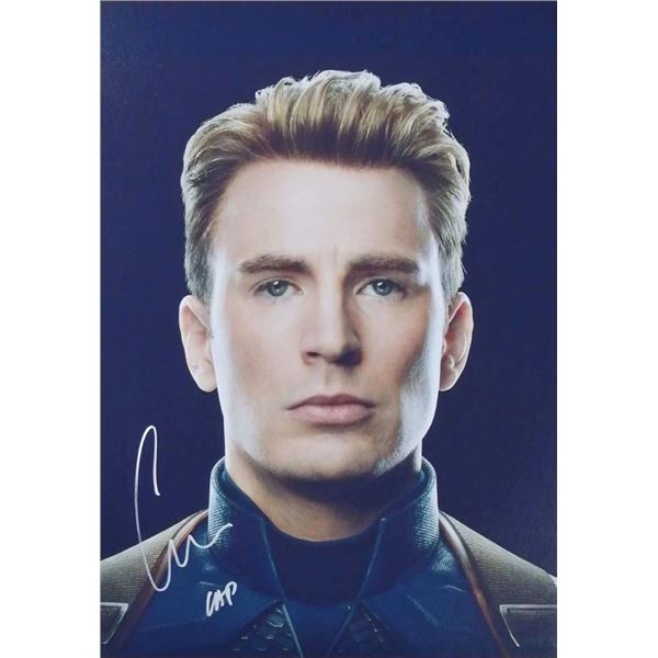 Captain America Chris Evans facsimile signed movie photo