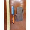 Image 1 : Hand Forged Steel Knife w/ Leather Sheath