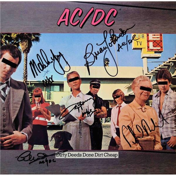AC/DC Dirty Deeds Done Dirt Cheap signed album
