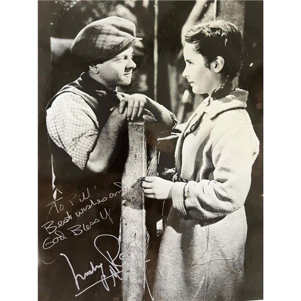 National Velvet Mickey Rooney signed photo