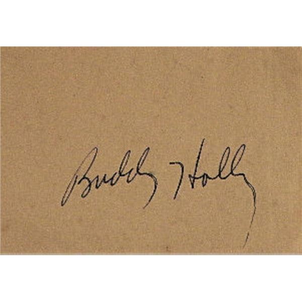 Musician Buddy Holly signature slip