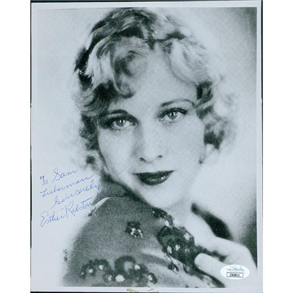 To The Last Man Actress Esther Ralston signed photo. JSA Authenticated