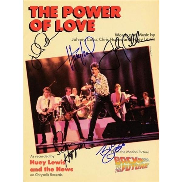 Huey Lewis and the News signed sheet music