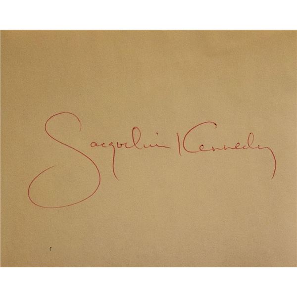 Jacqueline Kennedy signature slip