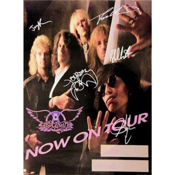 Aerosmith signed tour poster