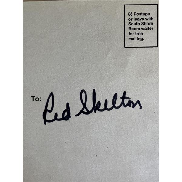Red Skelton signed postcard