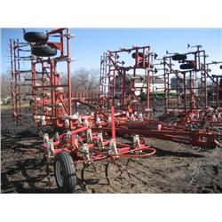 Wilrich, Wil-Rich 45 ft Field cultivator with new 9" sweep and 3 bar harrow double fold wings. Set u