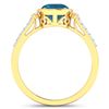 Image 4 : 14KT Yellow Gold 1.9ctw London Blue Topaz and Diamond Ring