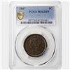 Image 1 : 1847 Braided Hair Cent PCGS MS63BN