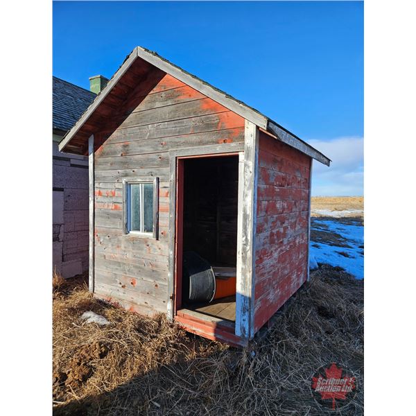Wood Shed on Skids w/Contents