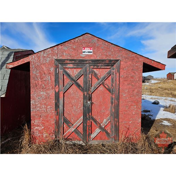 Wood Shed on Skids w/Contents