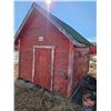 Image 5 : Wood Shed on Skids (Red) w/Contents