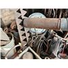 Image 18 : Work Shop Items : Forge Blower & Table; Post Drill; Jack Shaft; Metal Parts & Pieces; Wagon Wheels; 