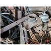 Image 22 : Work Shop Items : Forge Blower & Table; Post Drill; Jack Shaft; Metal Parts & Pieces; Wagon Wheels; 
