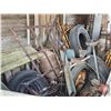 Image 25 : Work Shop Items : Forge Blower & Table; Post Drill; Jack Shaft; Metal Parts & Pieces; Wagon Wheels; 
