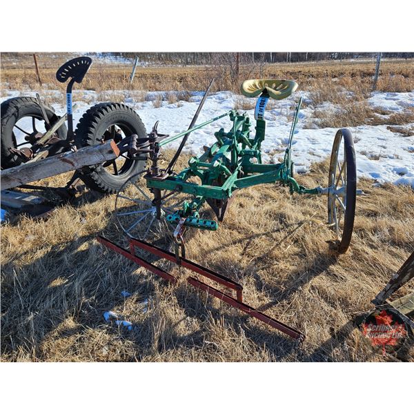 Horse Drawn One Bottom Plow (Green)