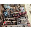 Image 1 : Pallet Lot: Antique Tools, Vise, Gooseneck Bars, etc