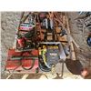 Image 10 : Pallet Lot: Chainsaws, Skil Saw, Arc Welder, Battery Charger, Come-A-Long, Drill, Bottle Jack, etc